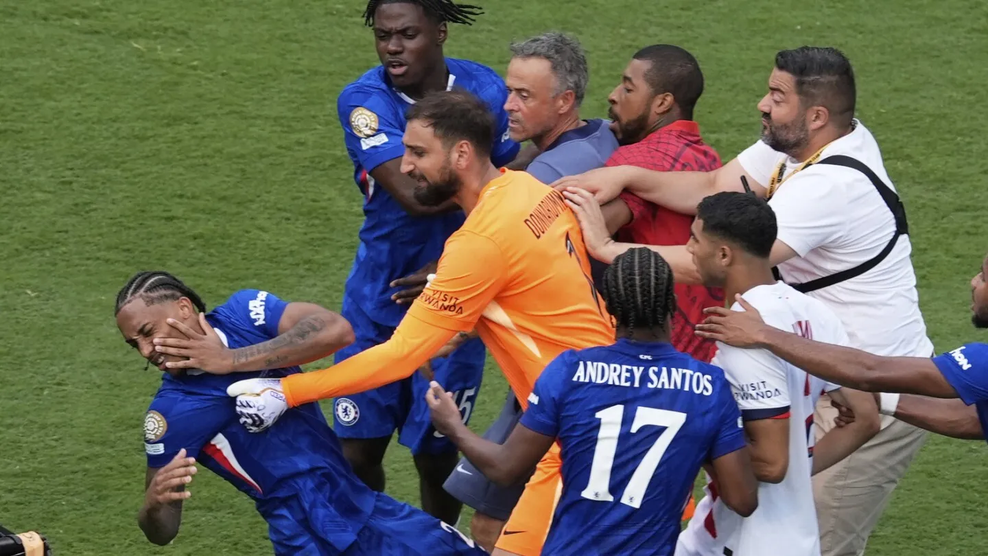 Keributan Pecah di Akhir Final Piala Dunia Antarklub Saat Luis Enrique, Donnarumma Konfrontasi João Pedro